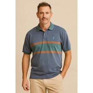 Vintage Ashworth Woven Polo Shirt Sz Large Made in USA Golf Pristine Condition